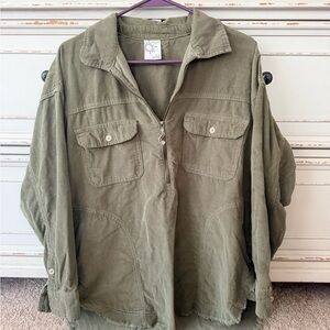 Aerie Olive Green Zip-Up Tunic